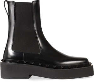 Valentino Garavani - Rockstud M-Way leather chelsea boots-1